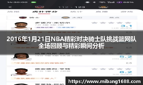 2016年1月21日NBA精彩对决骑士队挑战篮网队全场回顾与精彩瞬间分析